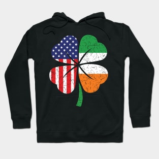 Irish American Flag St Patricks Day Beer Tee Gift Shamrock Hoodie